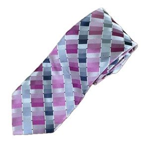 Used Pink Plaid Van Heusen Necktie